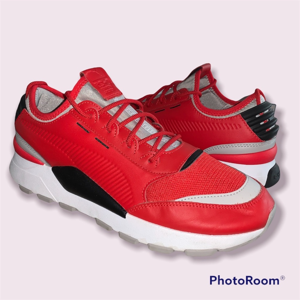 Puma RS-0 Sound Lace Up Red Mens Trainers Running Shoes Sz 11.5 / 366890 03